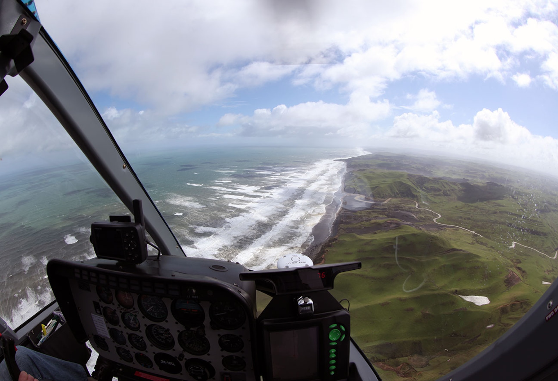 Helicopter tipping water